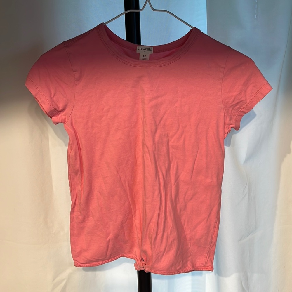 J. Crew Cuts size 12 Pink Tie front Shirt